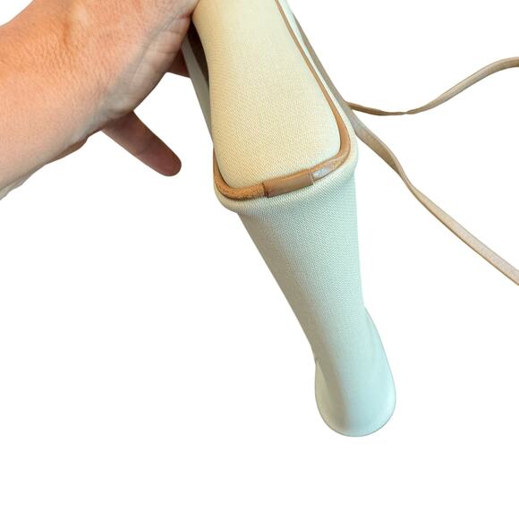 Vintage CHRISTIAN DIOR Saddle Bag Beige Canvas Leather Shoulder Crossbody Bag - Picture 9 of 15